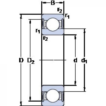 roulements 61913-2RS1 SKF