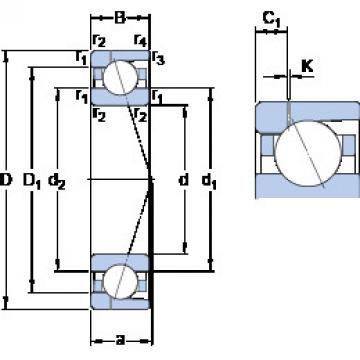 roulements 7011 ACD/HCP4AH1 SKF