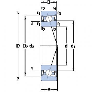 roulements S7010 ACB/P4A SKF