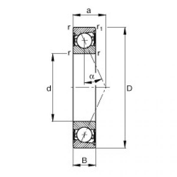 roulements B7010-E-2RSD-T-P4S FAG #1 image