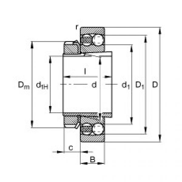 roulements 1211-K-TVH-C3 + H211 FAG #1 image