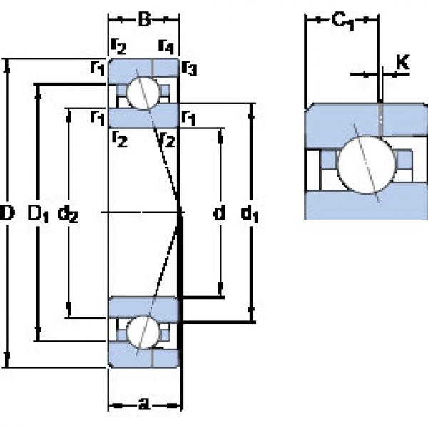 roulements 7001 CE/HCP4AH SKF #1 image